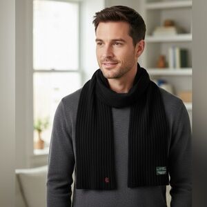 Ralph Lauren Black Wool Scarf